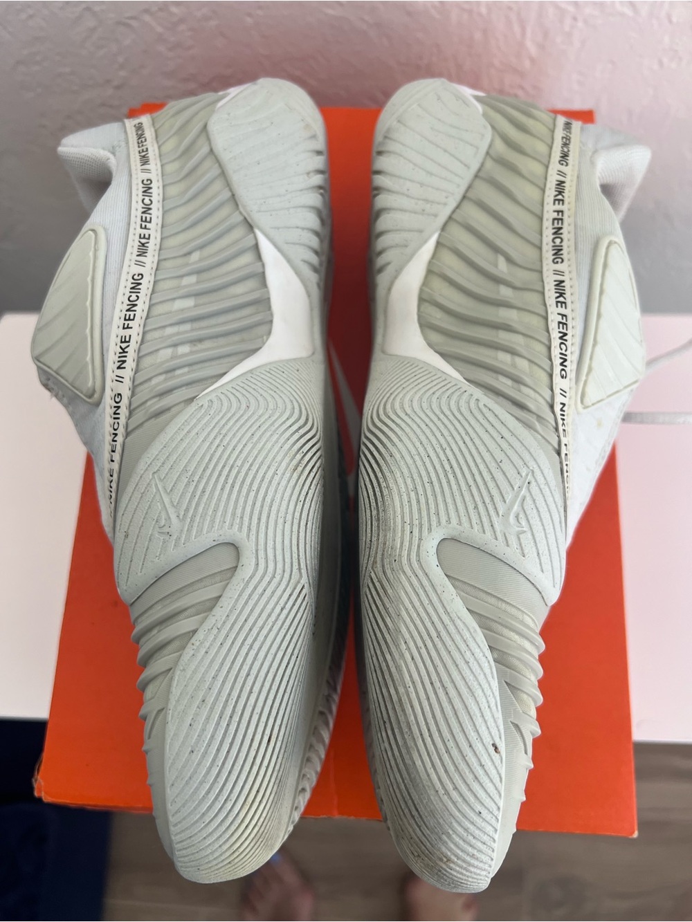 Nike Ballestra 2 Fencing Shoes Gray Mens Size 6.5 with Box AQ3533-010 Team EUC